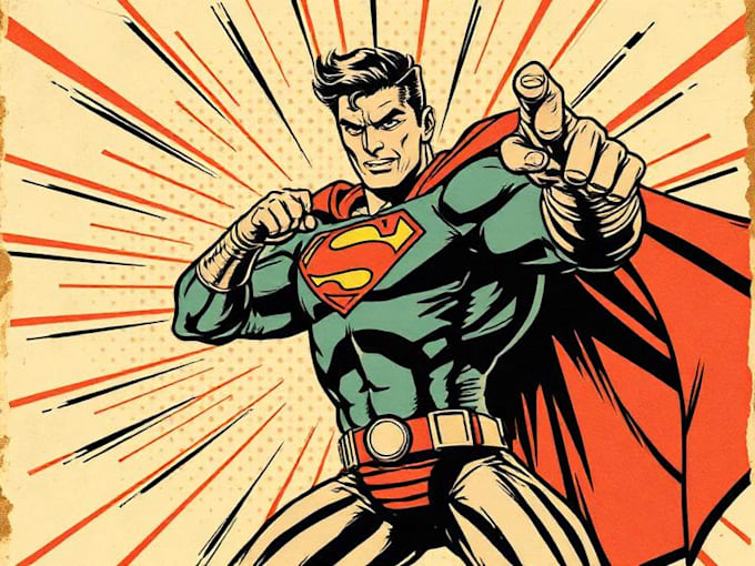 create retro comic book characters and artwork