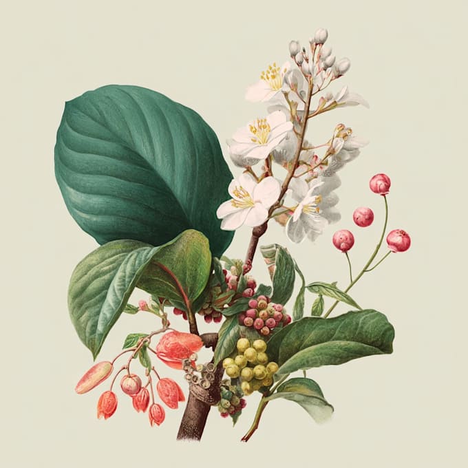 paint watercolor flowers and botanical illustrations