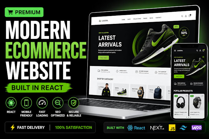 build a modern ecommerce website in react