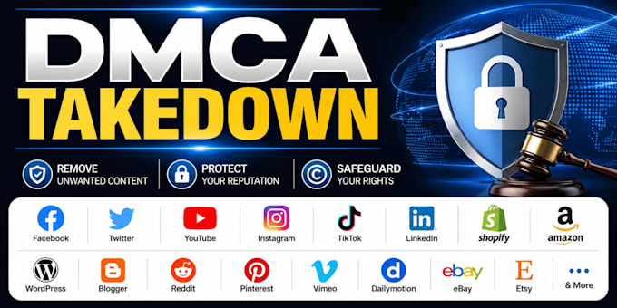 send dmca takedown notice remove copyright infringements