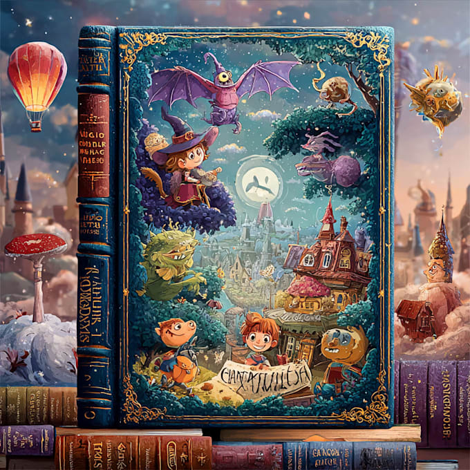 design a professional cartoon book cover that bring