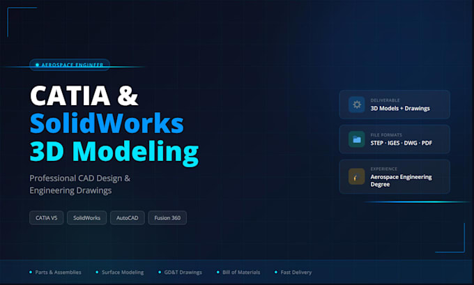 do catia and solidworks 3d modeling and cad design