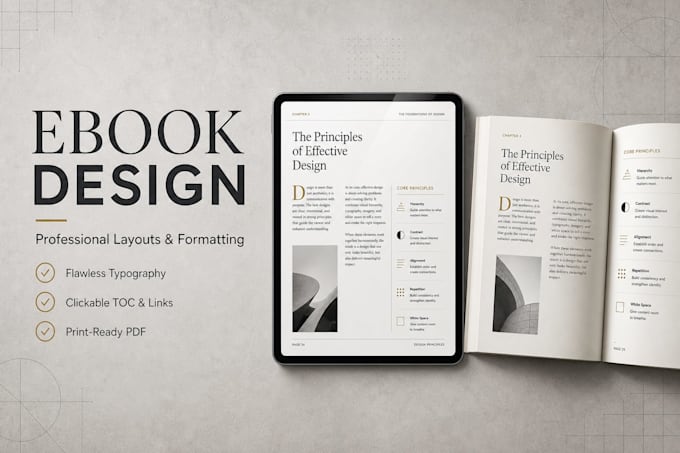 provide professional ebook design and layout formatting