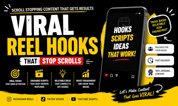 write viral instagram reel hooks and short video scripts
