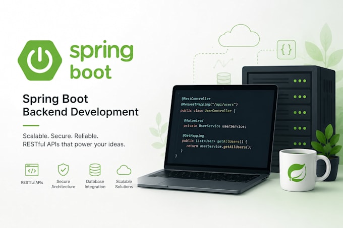 develop backend for your web application using springboot