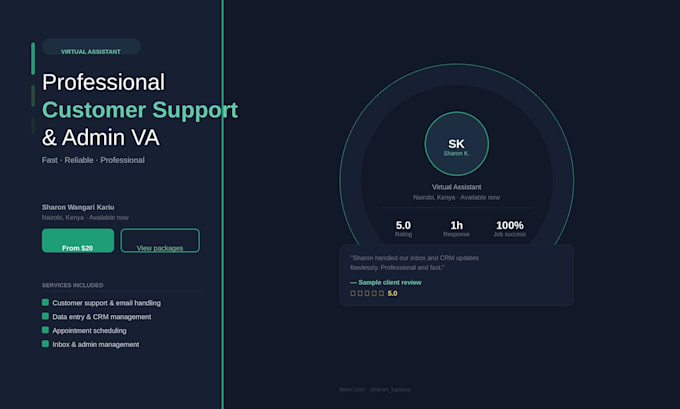 be your reliable VA for customer support and data entry