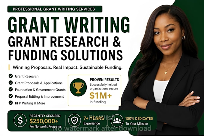 do grant writing, grant proposal, grant research, and grant application