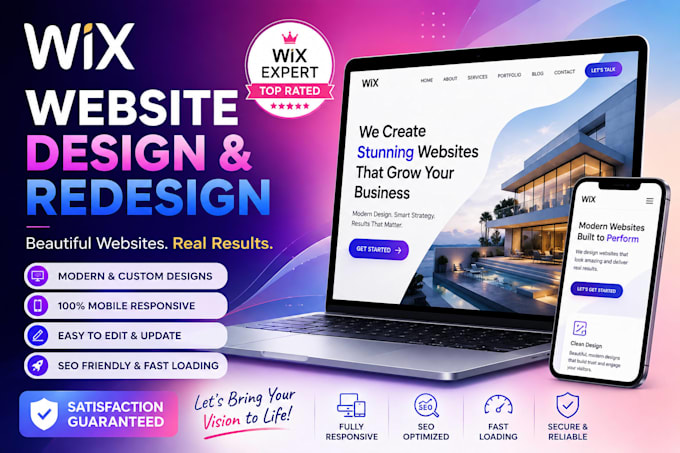 create wix website design redesign wix website