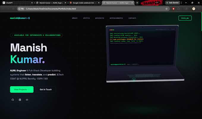 build websites, ai agents