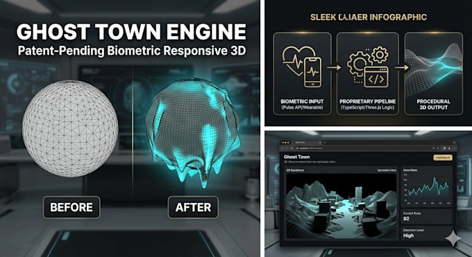 develop a patent pending biometric responsive web app