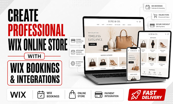 create a professional wix online store with payment integration,wix booking form