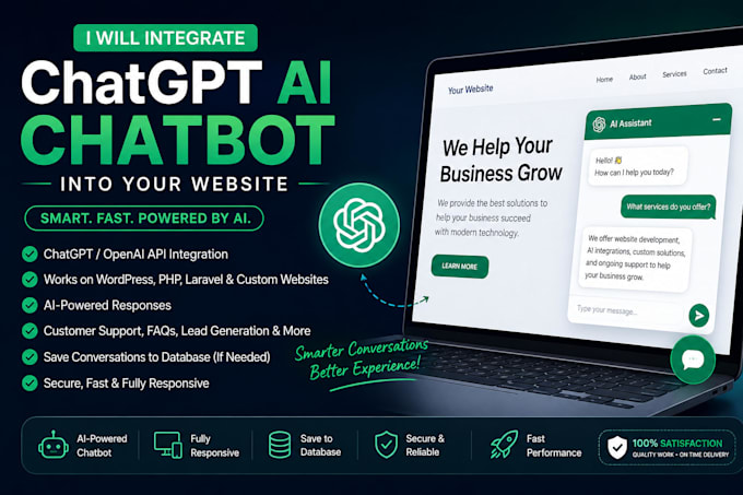 integrate chatgpt ai chatbot into your website