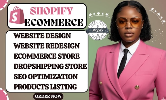 build shopify store design, redesign shopify store, shopify dropshipping store