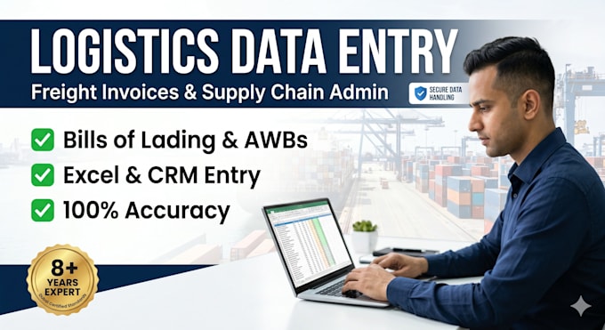 manage logistics data entry and freight invoices