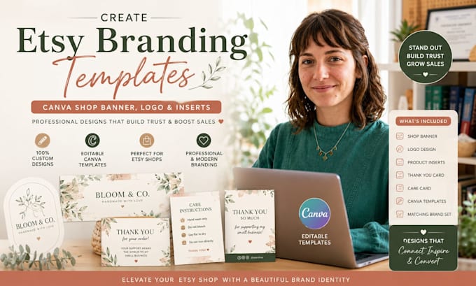 create etsy branding templates canva shop banner logo and inserts