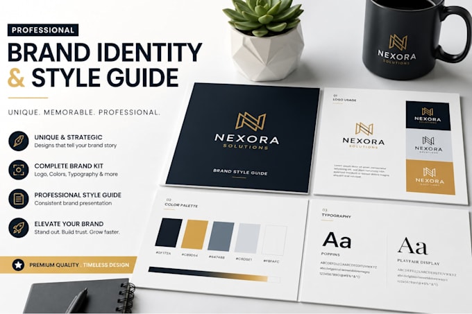 Design a logo and brand identity, brand guide, branding kit, brand ...