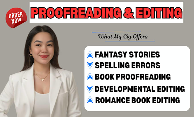 do book proofreading, book and developmental editing, and romance book editing