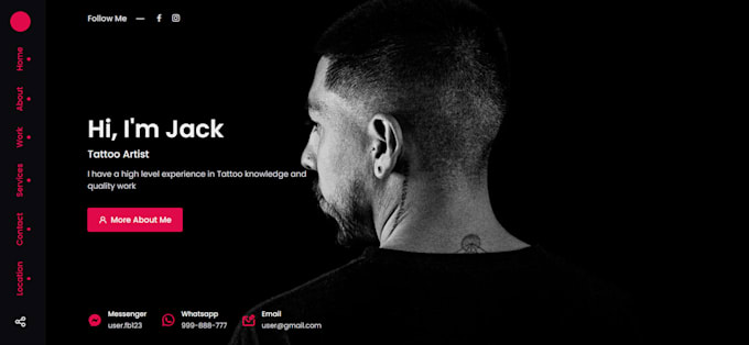 create a stunning tattoo artist website