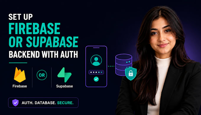 set up firebase or supa base backend with auth for your mobile app