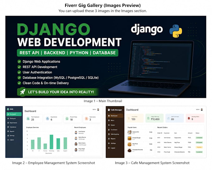 develop django web application and rest API services