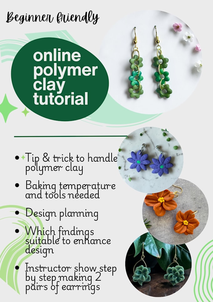 guide you to make polymer clay earrings