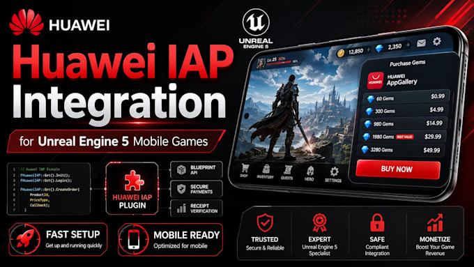integrate huawei iap for your unreal engine 5 android game