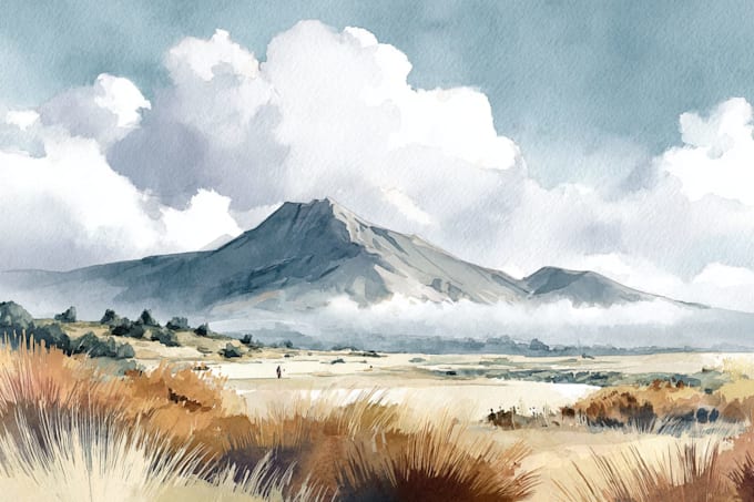 paint landscapes in watercolor