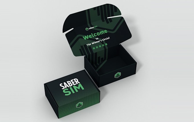 design product packaging box and label