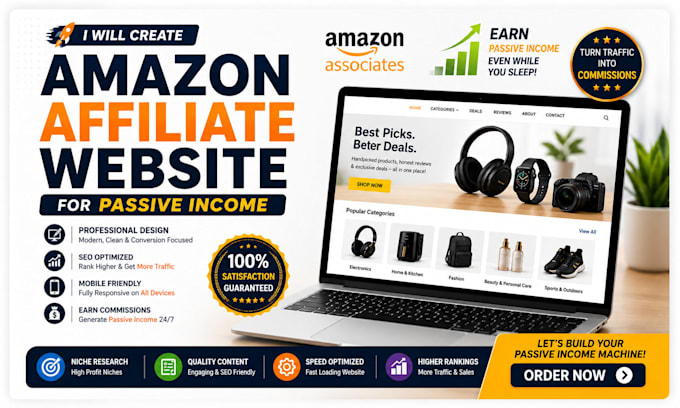 create amazon affiliate website for passive income