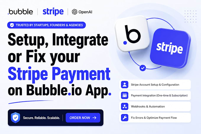 stripe payment integration on bubble io marketplace mvp, bubble io developer