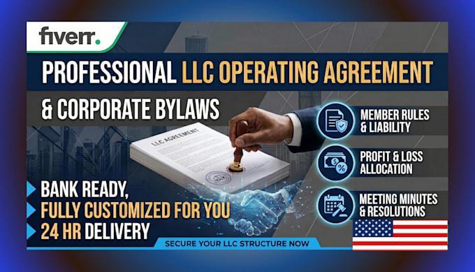 draft a professional llc operating agreement and corporate bylaws