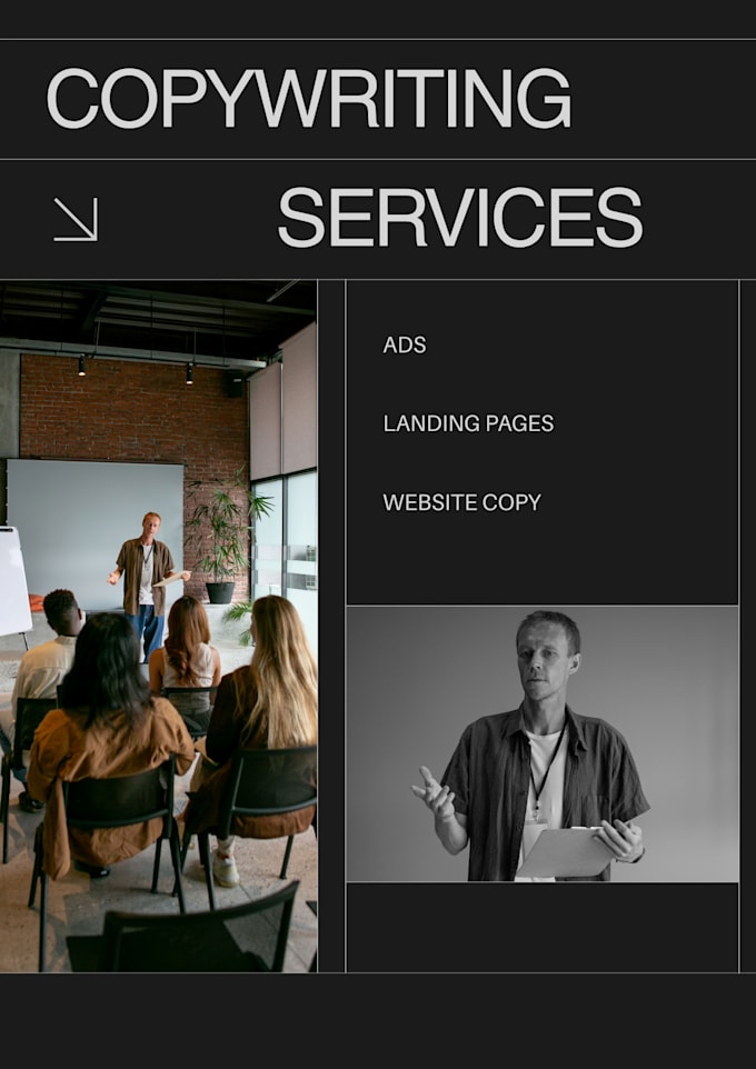 write persuasive copywriting for ads, landing pages and websites