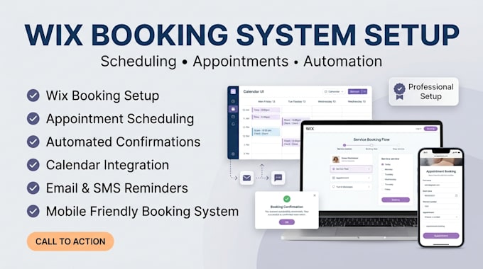 setup professional wix bookings scheduling and appointment system for businesses