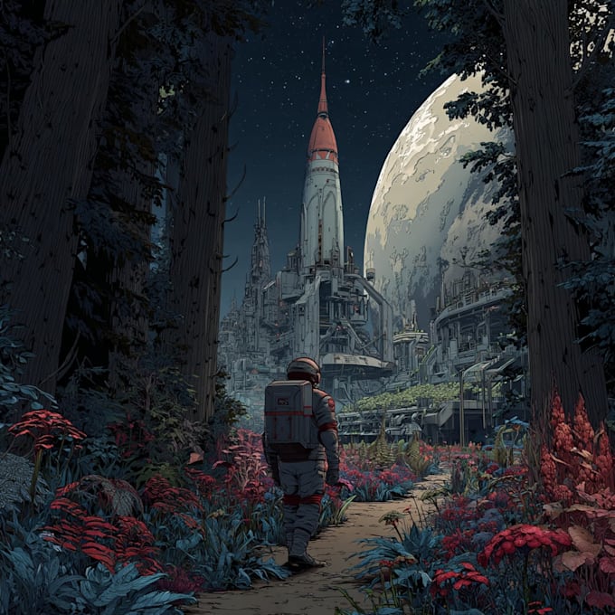 draw sci fi illustration and sci fi art