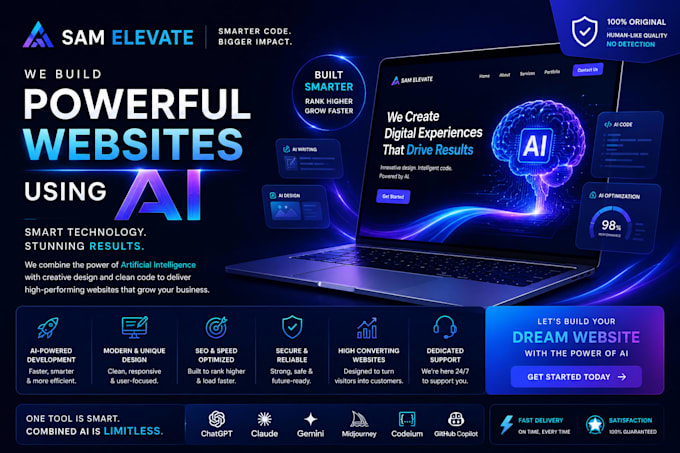 develop your modern website with ai tools