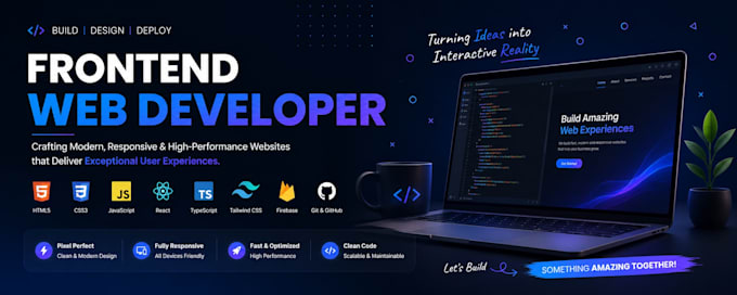 build responsive HTML CSS javascript website
