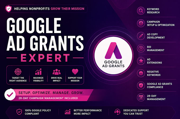 setup and manage google ad grants for nonprofits