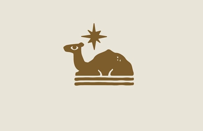 design unique house camel back mountain logo