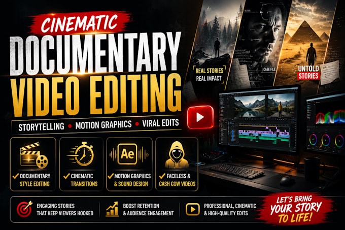 edit engaging youtube documentaries with cinematic storytelling