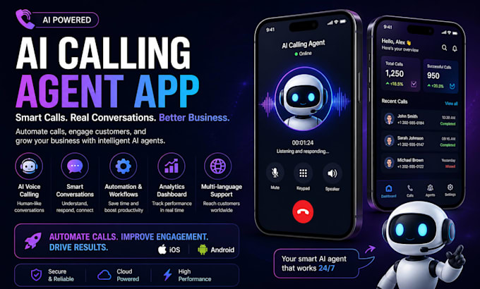 develop ai calling agent app and smart ai agent app