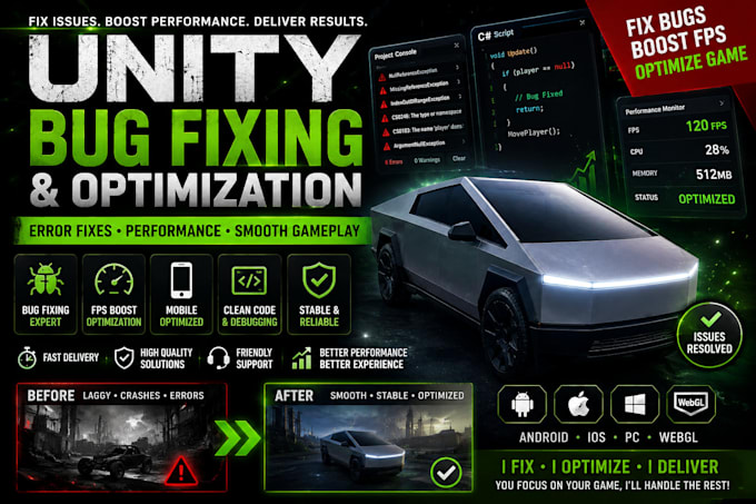 Fix bugs and optimize your unity 3d mobile game professionally by ...