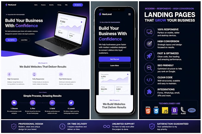 create a landing page for your business