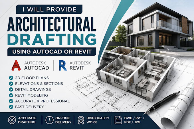 provide architectural drafting using autocad or revit