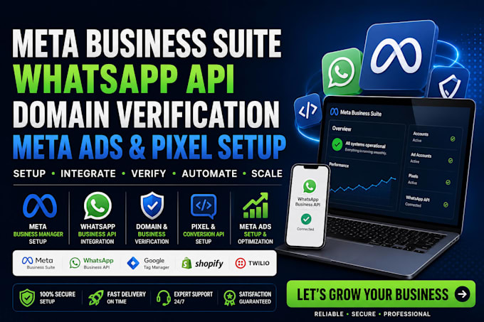 do meta business suite whatsapp api domain verification meta ads pixel setup