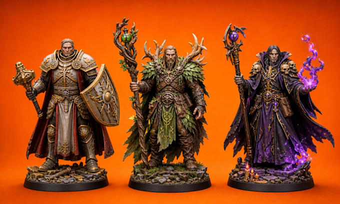 sculpt custom dnd miniature stl warhammer for 3d printing and tabletop