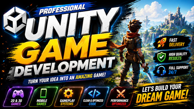 be your guru unity developer for 2d or 3d mobile game development