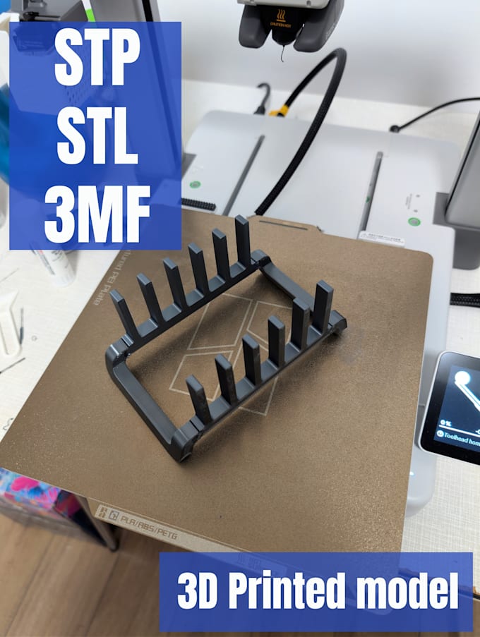 design 3d cad models from 2d drawings into stl, 3mf or step for 3d printing