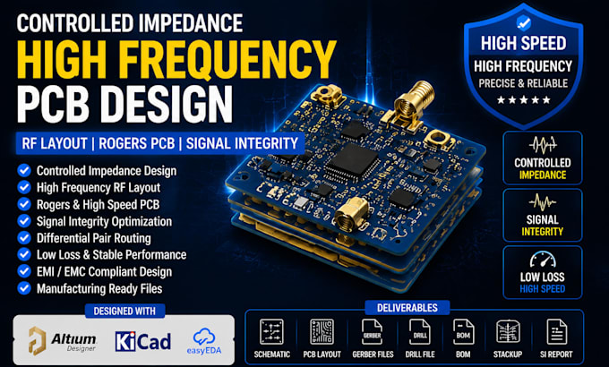 design high speed controlled impedance rf pcb with signal integrity