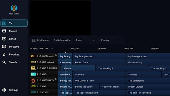 design and develop a professional iptv app with control panel