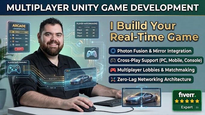 Build a real time multiplayer racing game or action game in unity by ...